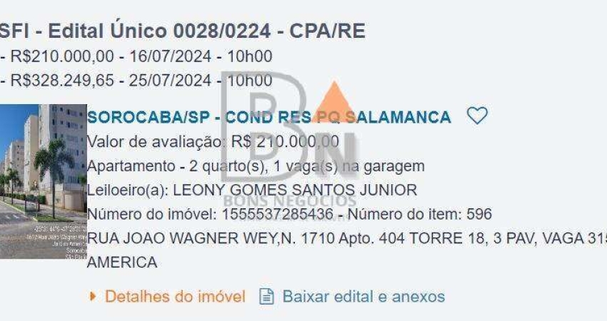 Apartamento para venda em Jardim América de 47.00m² com 2 Quartos e 1 Garagem