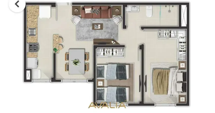Apartamento para venda em Jardim Residencial Veneza de 53.63m² com 2 Quartos e 1 Garagem
