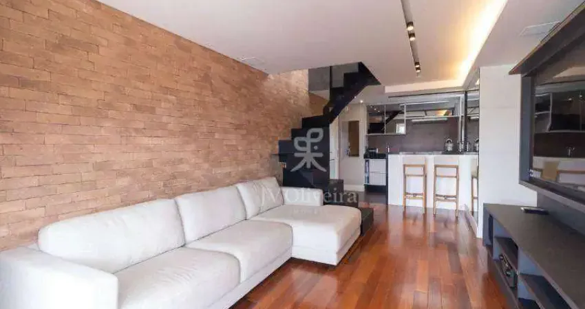 Cobertura para venda em pinheiros de 121.00m² com 1 quarto, 1 suite e 2 garagens