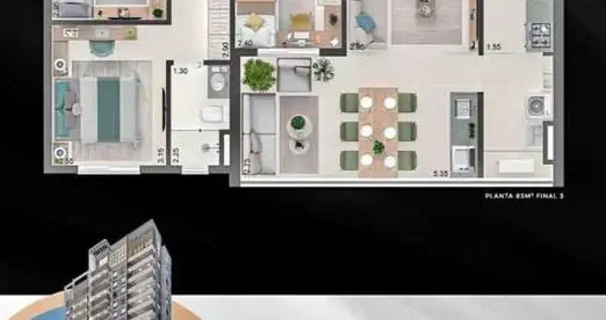 Apartamento para venda em vila prudente de 83.00m² com 3 quartos, 1 suite e 1 garagem