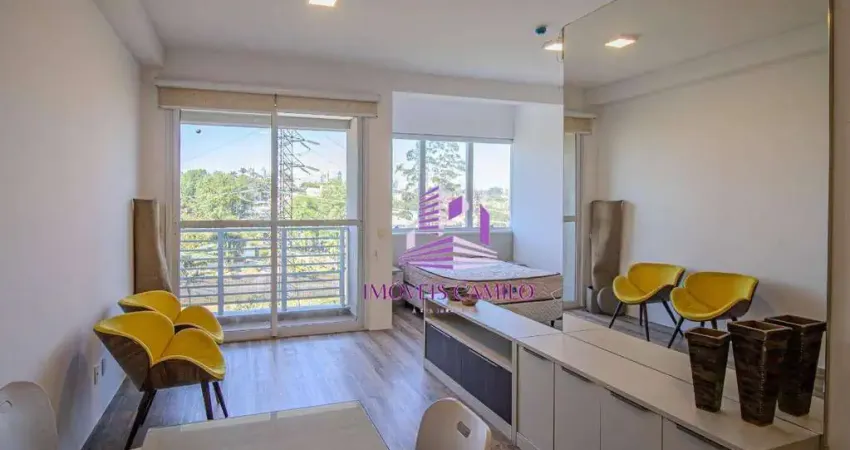 Studio para alugar em tamboré de 45.00m² com 1 quarto, 1 suite e 1 garagem