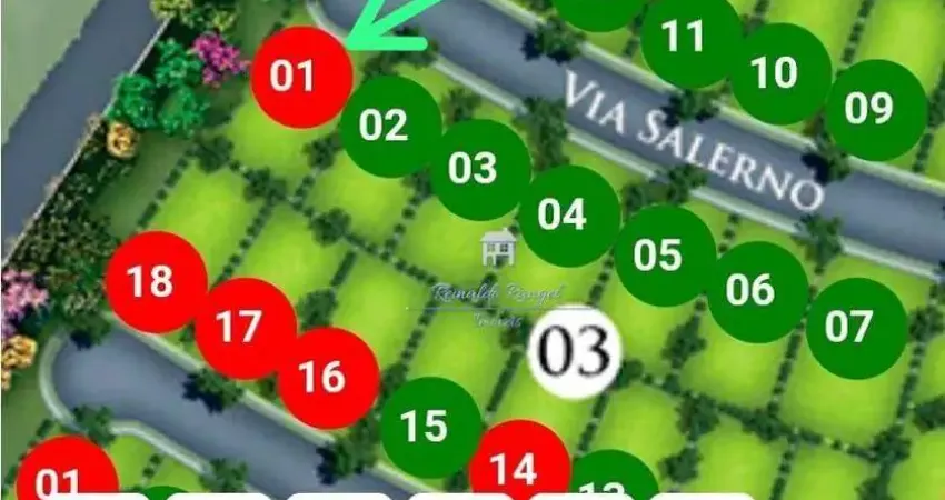 Terreno en condomínio para venda em condomínio campos de santo antônio ii de 800.00m²