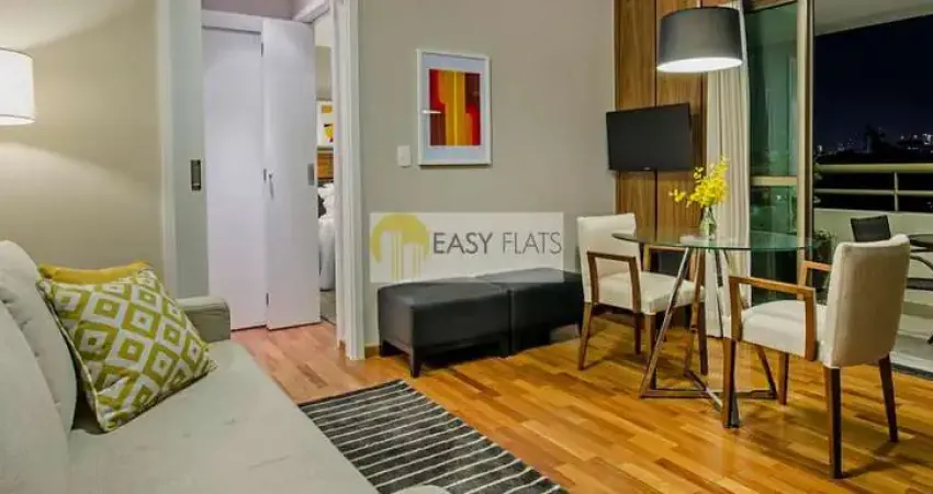 Flat para venda em brooklin paulista de 40.00m² com 1 quarto, 1 suite e 1 garagem