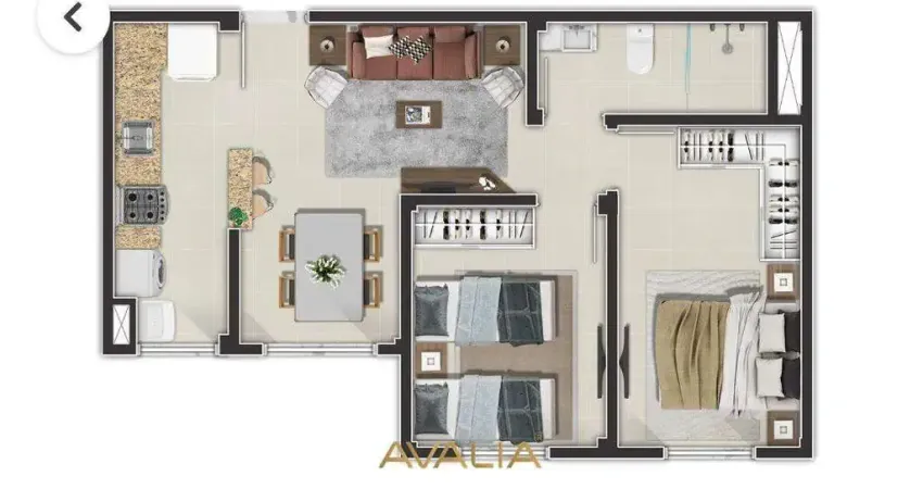Apartamento para venda em jardim residencial veneza de 53.63m² com 2 quartos e 1 garagem
