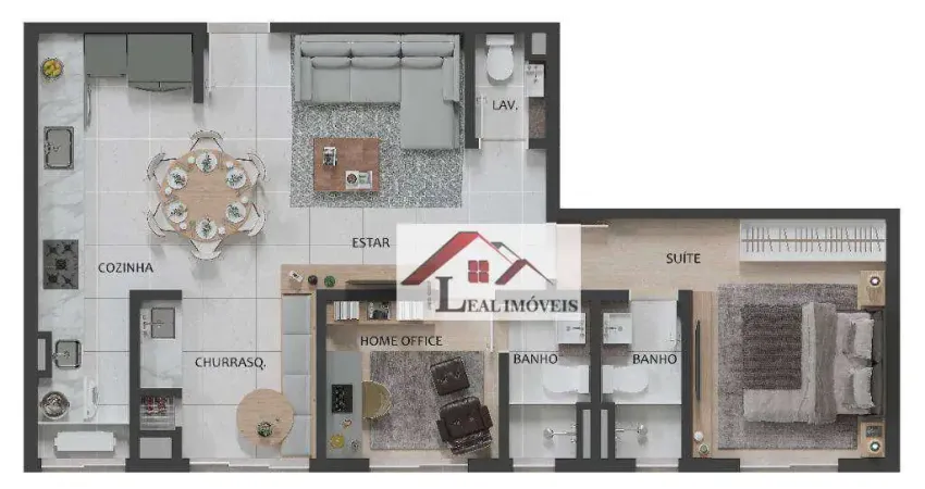 Apartamento para venda em barcelona de 69.00m² com 2 quartos, 2 suites e 2 garagens