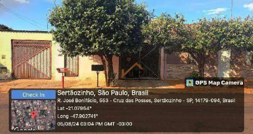 Casa com 2 quartos à venda na Rua José Bonifácio, 568, Cruz das Posses, Sertãozinho