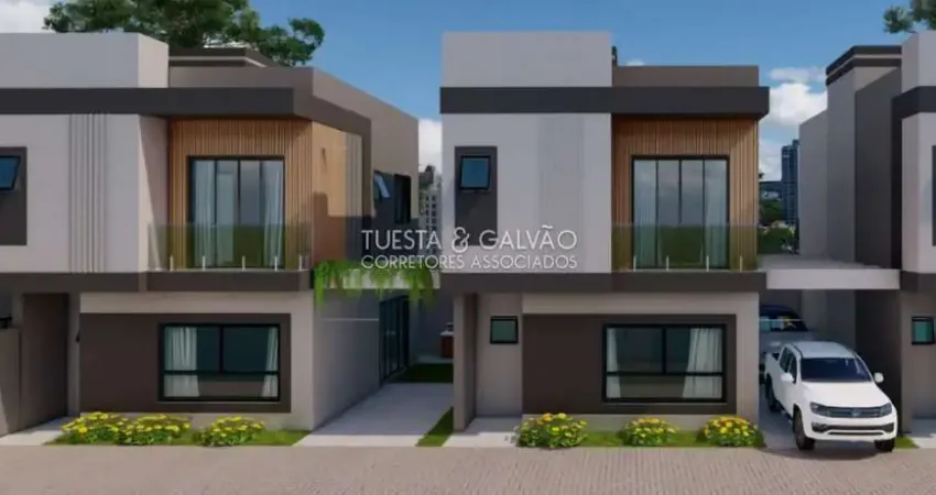 Casa de condomínio para venda em boqueirão de 105.00m² com 3 quartos, 1 suite e 2 garagens