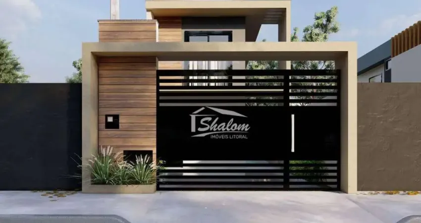 Sobrado para venda em balneário dos golfinhos de 78.00m² com 2 quartos, 2 suites e 2 garagens