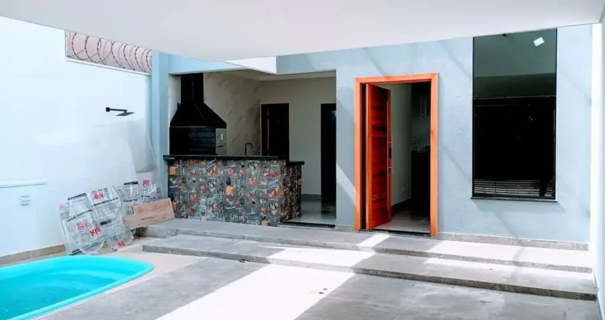 Casa para venda em residencial nova água branca ii de 127.00m² com 3 quartos, 1 suite e 2 garagens