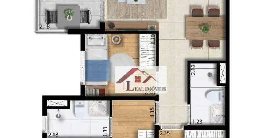 Apartamento para venda em casa branca de 69.00m² com 3 quartos, 1 suite e 1 garagem