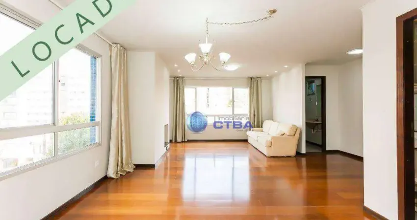 Apartamento para alugar em batel de 128.00m² com 4 quartos, 1 suite e 2 garagens