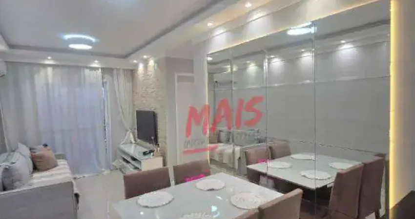 Apartamento para venda em vila matias de 59.00m² com 2 quartos e 1 garagem