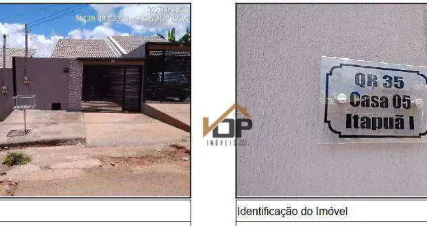 Casa para venda em itapuã i de 77.00m² com 2 quartos e 1 garagem