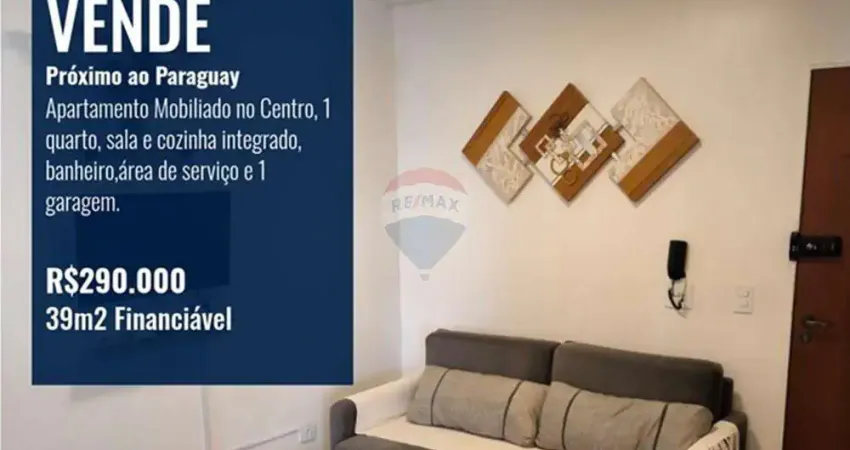 Apartamento para venda em centro de 39.00m² com 1 quarto e 1 garagem