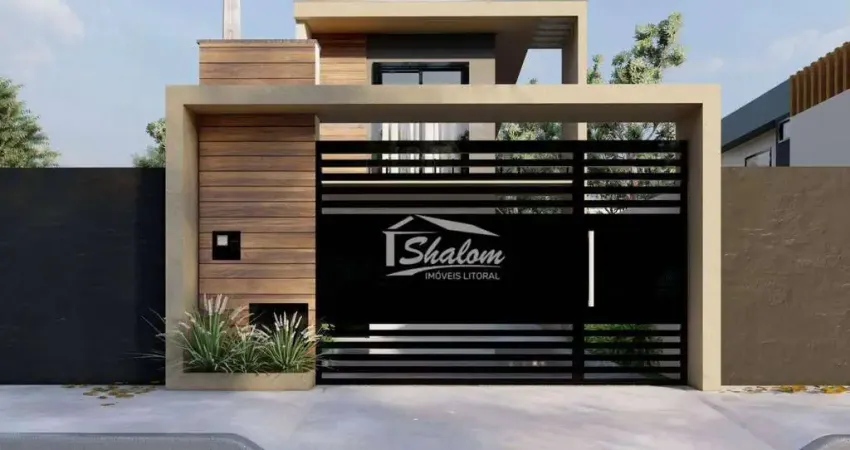 Sobrado para venda em balneário dos golfinhos de 78.00m² com 2 quartos, 2 suites e 2 garagens