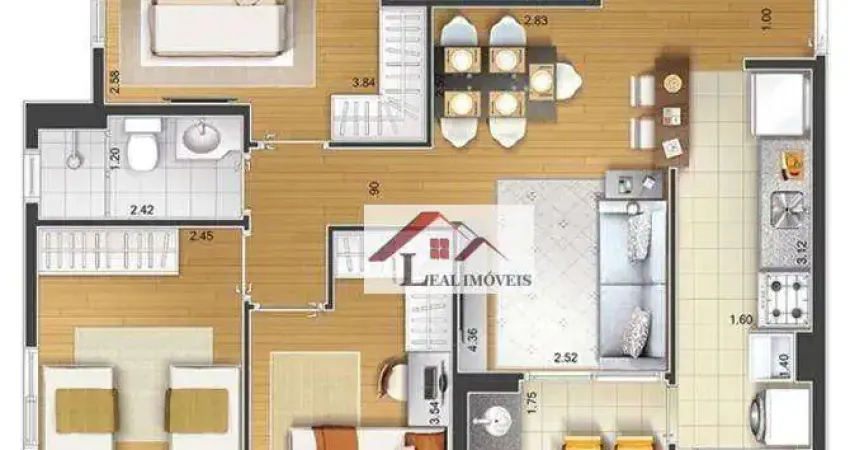 Apartamento para venda em santa paula de 70.00m² com 3 quartos, 1 suite e 2 garagens