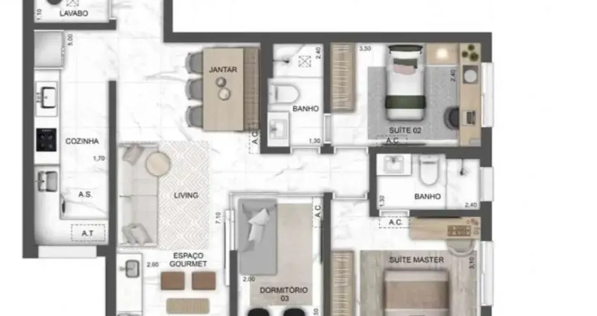 Apartamento para venda em vila andrade de 82.00m² com 3 quartos, 1 suite e 2 garagens