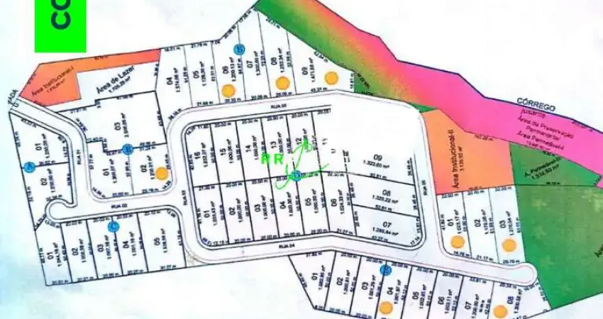 Terreno para venda em prolongamento jardim aeroporto i de 1538.00m²