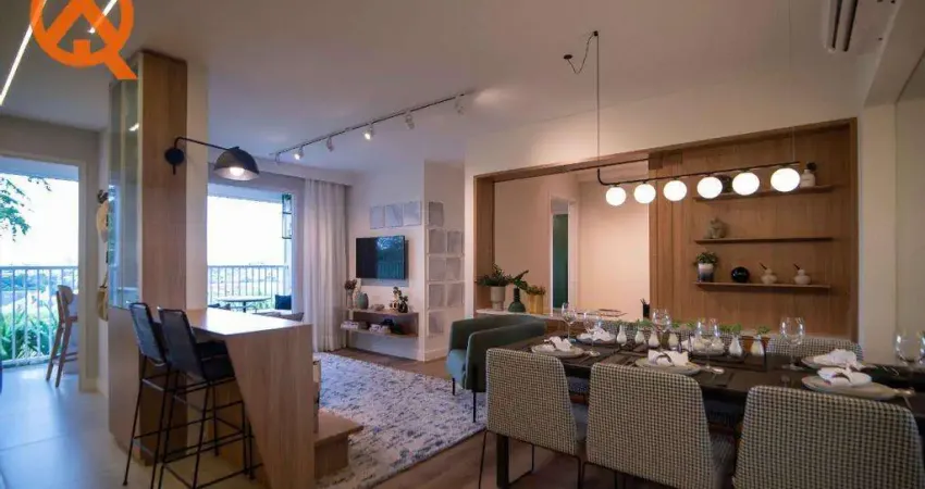 Apartamento para venda em bosque de 73.64m² com 3 quartos, 1 suite e 2 garagens