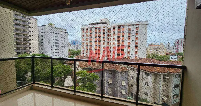 Apartamento para venda e aluguel em embaré de 136.00m² com 3 quartos, 1 suite e 1 garagem