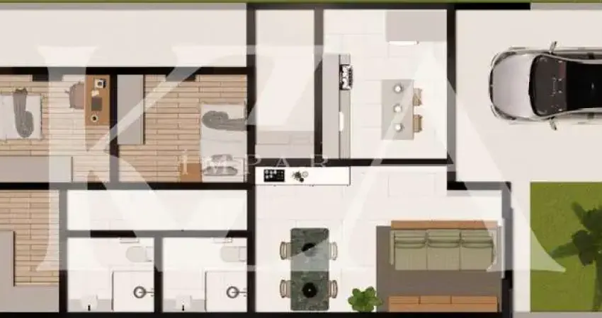 Casa para venda em Residencial Santa Giovana de 89.00m² com 3 Quartos, 1 Suite e 2 Garagens