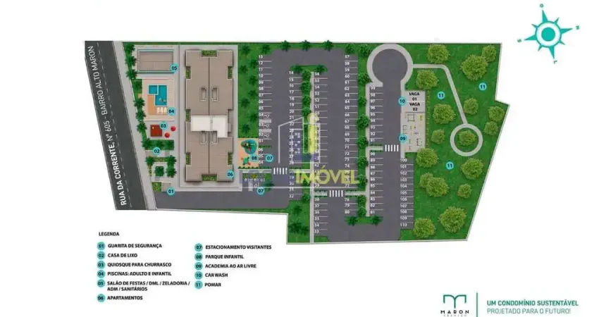 Apartamento para venda em Cruzeiro de 43.00m² com 2 Quartos, 1 Suite e 1 Garagem
