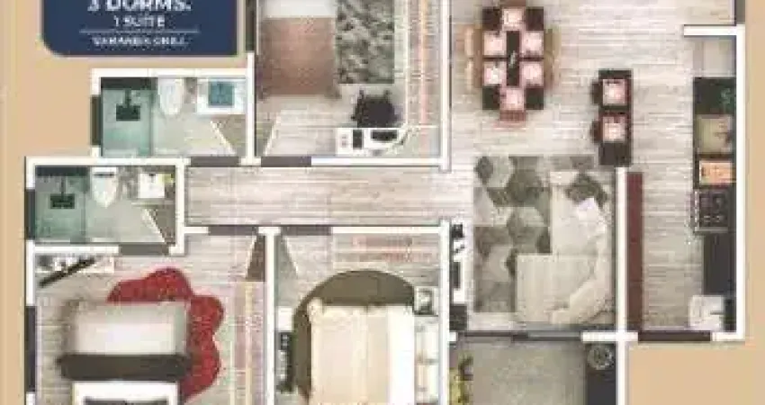 Apartamento para venda em Santa Claudina de 71.00m² com 2 Quartos, 1 Suite e 1 Garagem