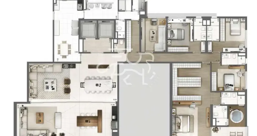 Apartamento para venda em Vila Olímpia de 343.00m² com 4 Quartos, 4 Suites e 5 Garagens