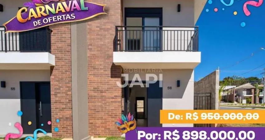 Casa de Condomínio para venda em Medeiros de 89.00m² com 2 Quartos, 2 Suites e 2 Garagens