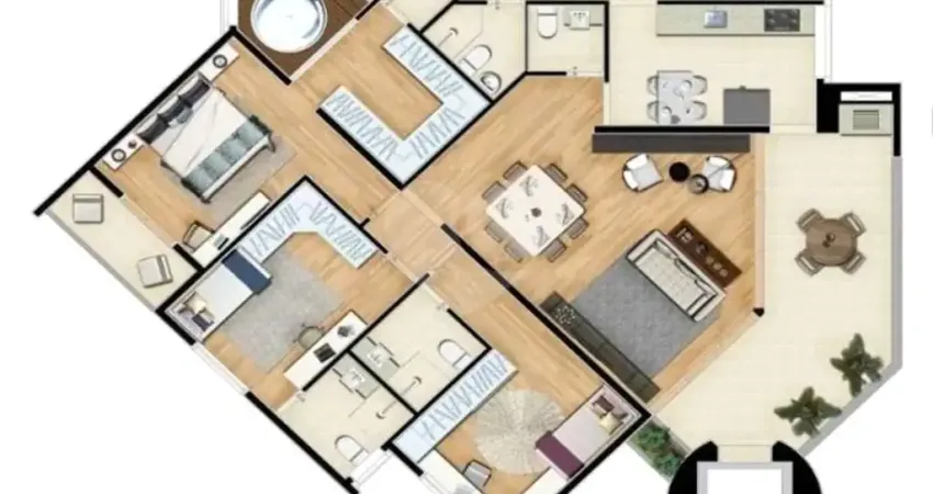 Apartamento para venda em Vila Guiomar de 160.00m² com 3 Quartos, 3 Suites e 3 Garagens