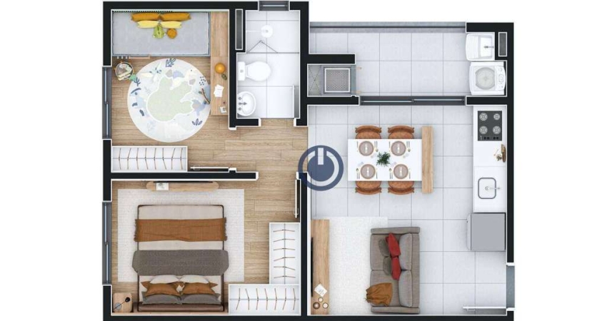 Apartamento com 2 dormitórios à venda, 44 m² por R$ 298.700,00 - Atuba - Pinhais/PR