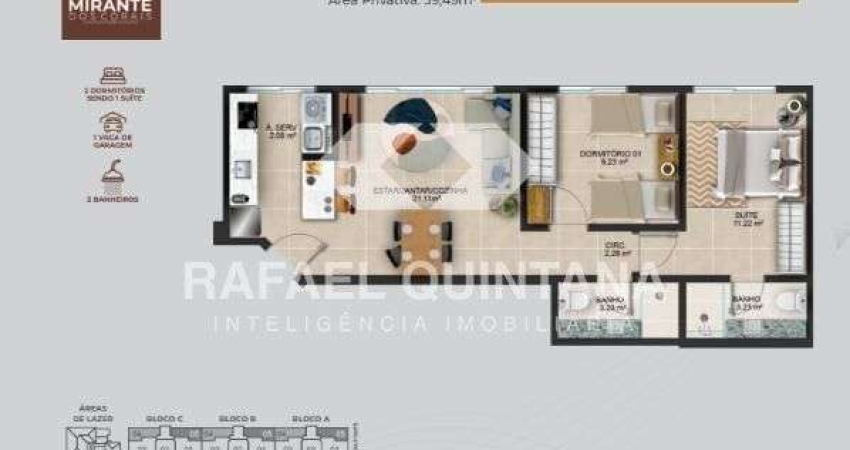 Apartamentos de 2 e 3 Quartos à Venda em Coqueiros, Florianópolis - SC