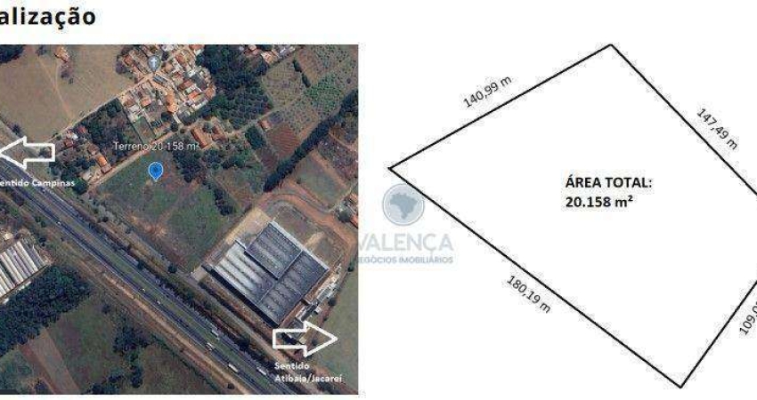 Terreno à venda, 20158 m² por R$ 5.500.000,00 - Rio Abaixo - Atibaia/SP