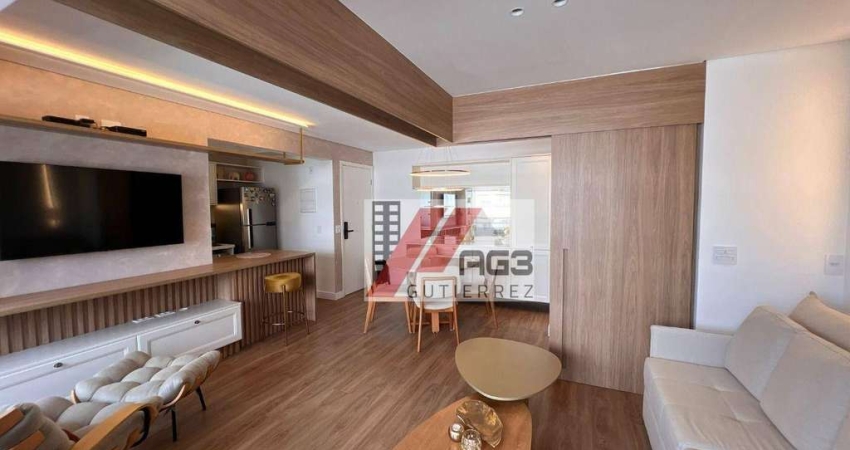 Apartamento totalmente mobiliado e reformado com 2 dormitórios, suíte, vaga e lazer completo na Pompeia