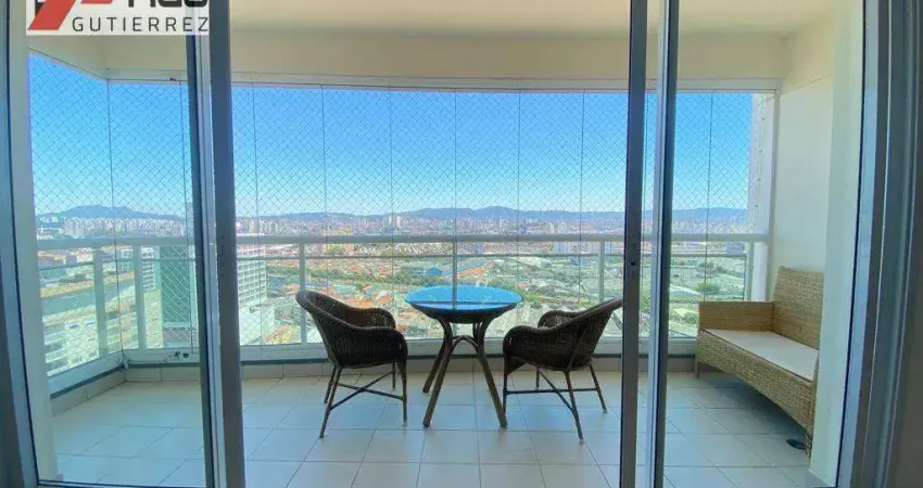 Apartamento mobiliado com 3 quartos, suíte, 2 vagas, varanda e lazer na vila romana