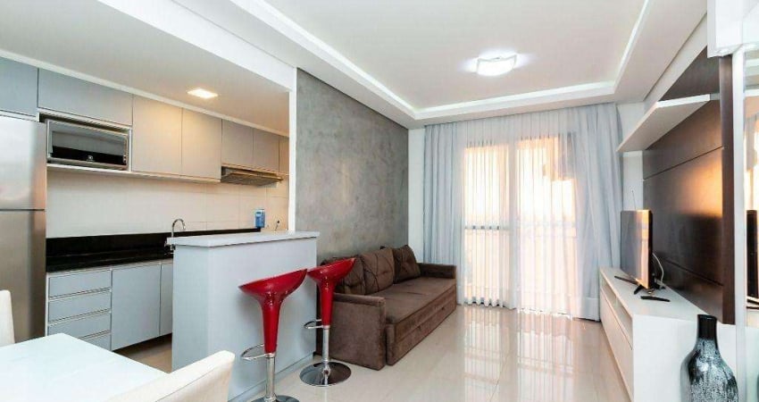 Apartamento 100% mobiliado na rua Guararapes 1 quarto para alugar, 47 m² por R$ 3.200/mês - Água Verde - Curitiba/PR