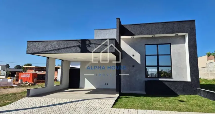 Casa à venda, Condomínio Pérola do Vale, Tremembé, com três dormitórios sendo uma suíte e área gour