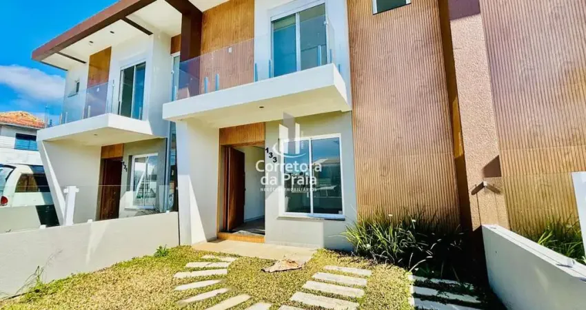 Duplex para venda em tramandaí, recanto da lagoa, 3 dormitórios, 1 suíte, 2 banheiros, 1 vaga