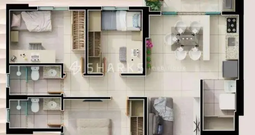 Apartamento com 3 quartos à venda na Av. T-, 3, Setor Bueno, Goiânia