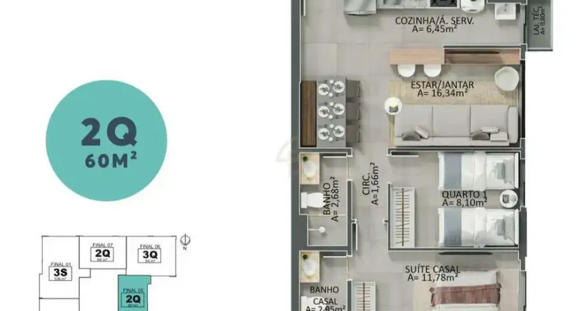 Apartamento com 2 quartos à venda na R., 12, Vila São João, Goiânia