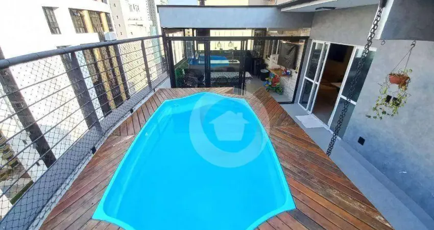 Cobertura com 3 dormitórios, 281 m² - venda por r$ 2.230.000,00 ou aluguel por r$ 11.926,00/mês - jardim aquarius - são josé dos campos/sp