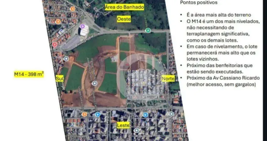 Terreno à venda, 398 m² por r$ 900.000 - jardim aquarius - são josé dos campos/sp