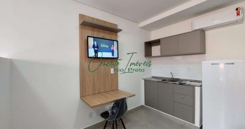 Studio para locação, mobiliado, 1 vaga coberta, Vila Redentora