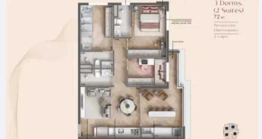 Apartamento com 2 quartos à venda na Rua Albino José Freixeda, 99, Presidente Altino, Osasco