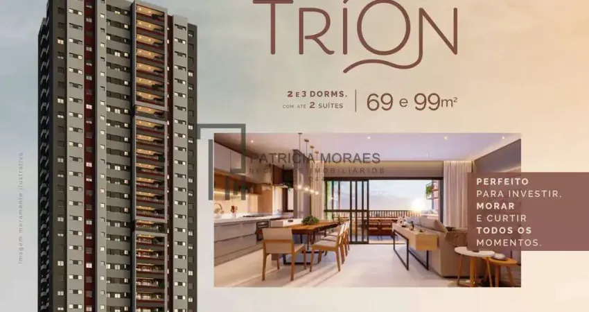 Tríon Jardim Paulistano para morar ou investir: planta 99,92m² até 2 suítes
