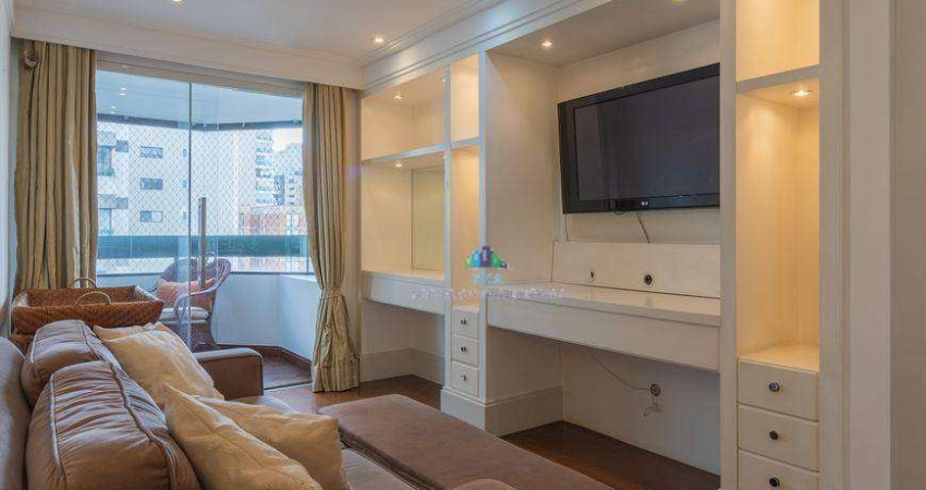 Apartamento com 4 dormitórios para alugar, 147 m² por R$ 13.969,00/mês - Moema - São Paulo/SP