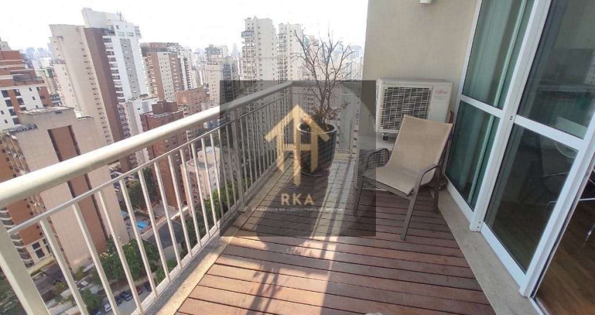 Apartamento Duplex com 1 dormitório para alugar, 104 m² por R$ 14.231/mês - Moema - São Paulo/SP
