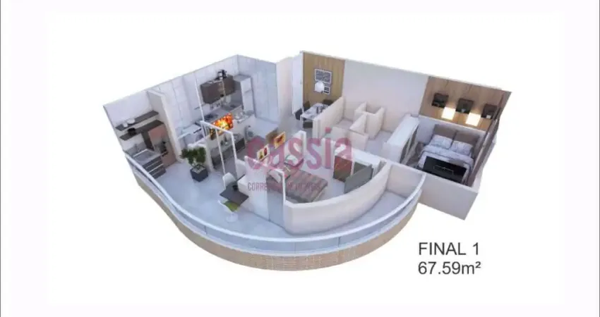 Apartamento com 2 quartos, Maracanã, Praia Grande - R$ 395 mil, Cod: 4724