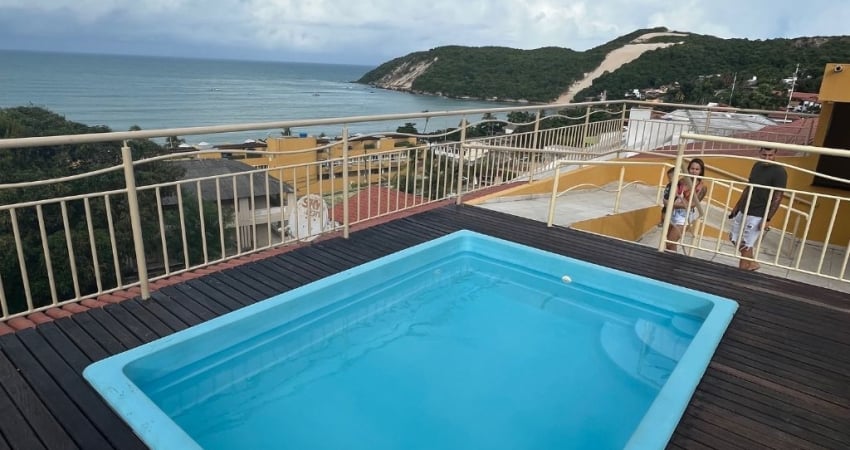 Apartamento  mobiliado com Vista para o Mar – A 120m da Praia de Ponta Negra