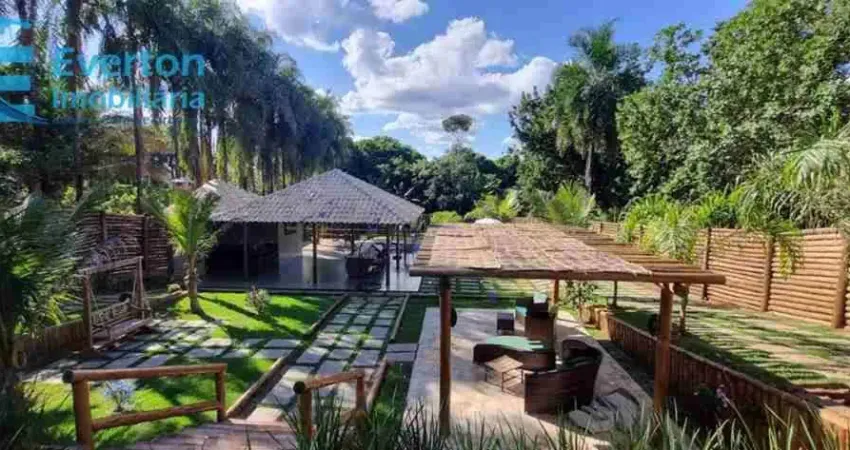 Chácara diferenciada - Moradia e Lazer - Condomínio Miranda V - Chácara medindo 1.500m2 rua acima da represa, apenas 28km de Uberlândia